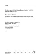 Continuous In-Situ Nitrate Determination with Ion Selective Electrodes