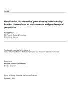 Identification of clandestine grave sites by understanding location choices from an environmental and psychological perspective