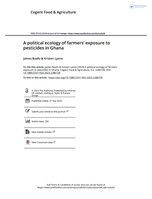 A political ecology of farmers’ exposure to pesticides in Ghana