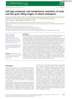 Cell-type proteomic and metabolomic resolution of early and late grain filling stages of wheat endosperm