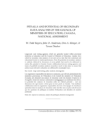 Pitfalls and potential of secondary data analysis of the Council of Ministers of Education, Canada national assessments