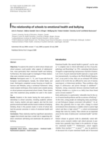 The relationship of schools to emotional health and bullying