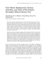 Test-Takers’ Background, Literacy Activities, and Views of the Ontario Secondary School Literacy Test