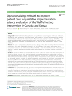 Operationalizing mHealth to improve patient care: a qualitative implementation science evaluation of the WelTel texting intervention in Canada and Kenya