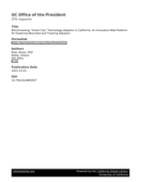 Benchmarking “Smart City” Technology Adoption in California: An Innovative Web Platform for Exploring New Data and Tracking Adoption