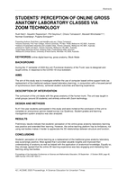 Students' perception of online gross anatomy laboratory classes via Zoom technology