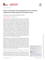Virome of Australia's most endangered parrot in captivity evidenced of harboring hitherto unknown viruses