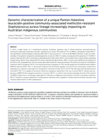 Genomic characterization of a unique Panton-Valentine leucocidin-positive community-associated methicillin-resistant Staphylococcus aureus lineage increasingly impacting on Australian indigenous communities