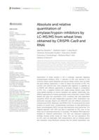 Absolute and relative quantitation of amylase/trypsin-inhibitors by LC-MS/MS from wheat lines obtained by CRISPR-Cas9 and RNAi