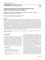 Estimating the potential to close yield gaps through increased efficiency of chickpea production in Ethiopia
