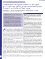 Smoking and quitting characteristics of Aboriginal and Torres Strait Islander women of reproductive age: findings from the Which Way? study