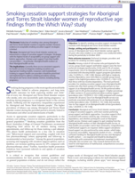 Smoking cessation support strategies for Aboriginal and Torres Strait Islander women of reproductive age: findings from the Which Way? study