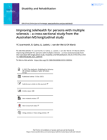 Improving telehealth for persons with multiple sclerosis - a cross-sectional study from the Australian MS longitudinal study