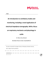 An introduction to ventilatory modes and monitoring, including a novel application of electrical impedance tomography: With a focus on respiratory mechanics and physiology in cattle