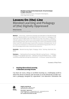 Lessons On-(the)-Line: Blended Learning and Pedagogy of (the) Digitally Oppressed