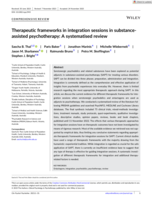 Therapeutic frameworks in integration sessions in substance-assisted psychotherapy: A systematised review