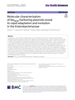 Molecular characterization of blaNDM-harboring plasmids reveal its rapid adaptation and evolution in the Enterobacteriaceae