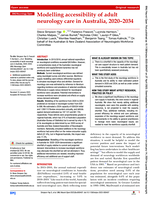 Modelling accessibility of adult neurology care in Australia, 2020–2034