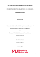 An evaluation of improvised sampling materials for the collection of chemical trace evidence