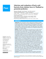 Selection and evaluation of lactic acid bacteria from chicken feces in Thailand as potential probiotics