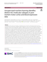 Unsupervised machine learning identifies distinct ALS molecular subtypes in post-mortem motor cortex and blood expression data