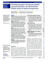 Identifying sports chiropractic global research priorities: an international Delphi study of sports chiropractors