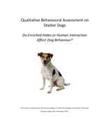 Qualitative Behavioural Assessment on Shelter Dogs: Do Enriched Hides or Human Interaction Affect Dog Behaviour?