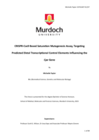 CRISPR-Cas9 Based Saturation Mutagenesis Assay, Targeting Predicted Distal Transcriptional Control Elements Influencing the Cpe Gene