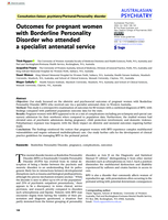 Outcomes for pregnant women with Borderline Personality Disorder who attended a specialist antenatal service