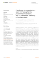 Prevalence of groundnut dry root rot (Macrophomina phaseolina (Tassi) Goid.) and its pathogenic variability in Southern India