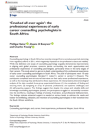 ‘Crushed all over again’: the professional experiences of early career counselling psychologists in South Africa