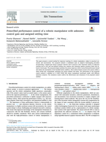 Prescribed performance control of a robotic manipulator with unknown control gain and assigned settling time