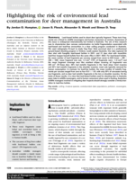 Highlighting the risk of environmental lead contamination for deer management in Australia