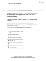 Trauma-Informed Primary Healthcare for Parents: Multidisciplinary Experiences in Rural Service Implementation