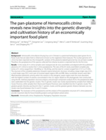 The pan-plastome of Hemerocallis citrina reveals new insights into the genetic diversity and cultivation history of an economically important food plant