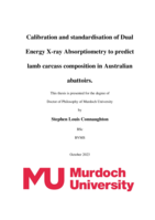 Calibration and standardisation of Dual Energy X-ray Absorptiometry to predict lamb carcass composition in Australian abattoirs.