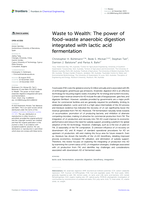 Waste to Wealth: The power of food-waste anaerobic digestion integrated with lactic acid fermentation