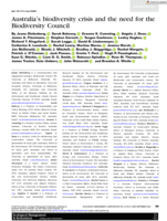 Australia's biodiversity crisis and the need for the Biodiversity Council