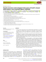 Genetic structure and ecological niche space of lentil's closest wild relative, Lens orientalis (Boiss.) Schmalh.