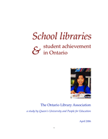 School libraries & student achievement in Ontario