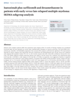 Isatuximab plus carfilzomib and dexamethasone in patients with early versus late relapsed multiple myeloma: IKEMA subgroup analysis