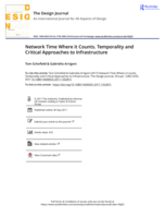 Network Time Where it Counts. Temporality and Critical Approaches to Infrastructure