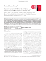 Association between Loin Ultimate pH and Plasma Indicators of Pre-Slaughter Stressors in Australian Lamb