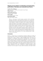 Shaping young children's handwriting and keyboarding performance: Individual and contextual-level factors