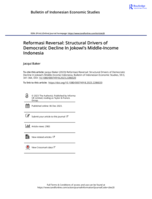Reformasi Reversal: Structural Drivers of Democratic Decline In Jokowi’s Middle-Income Indonesia