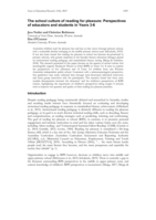 The school culture of reading for pleasure: Perspectives of educators and students in Years 3-6