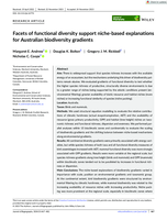 Facets of functional diversity support niche-based explanations for Australian biodiversity gradients