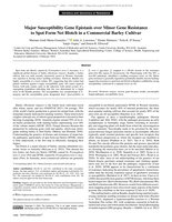Major Susceptibility Gene Epistasis over Minor Gene Resistance to Spot Form Net Blotch in a Commercial Barley Cultivar