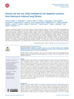 Plasma cell but not CD20-mediated B-cell depletion protects from bleomycin-induced lung fibrosis