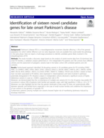 Identification of sixteen novel candidate genes for late onset Parkinson's disease